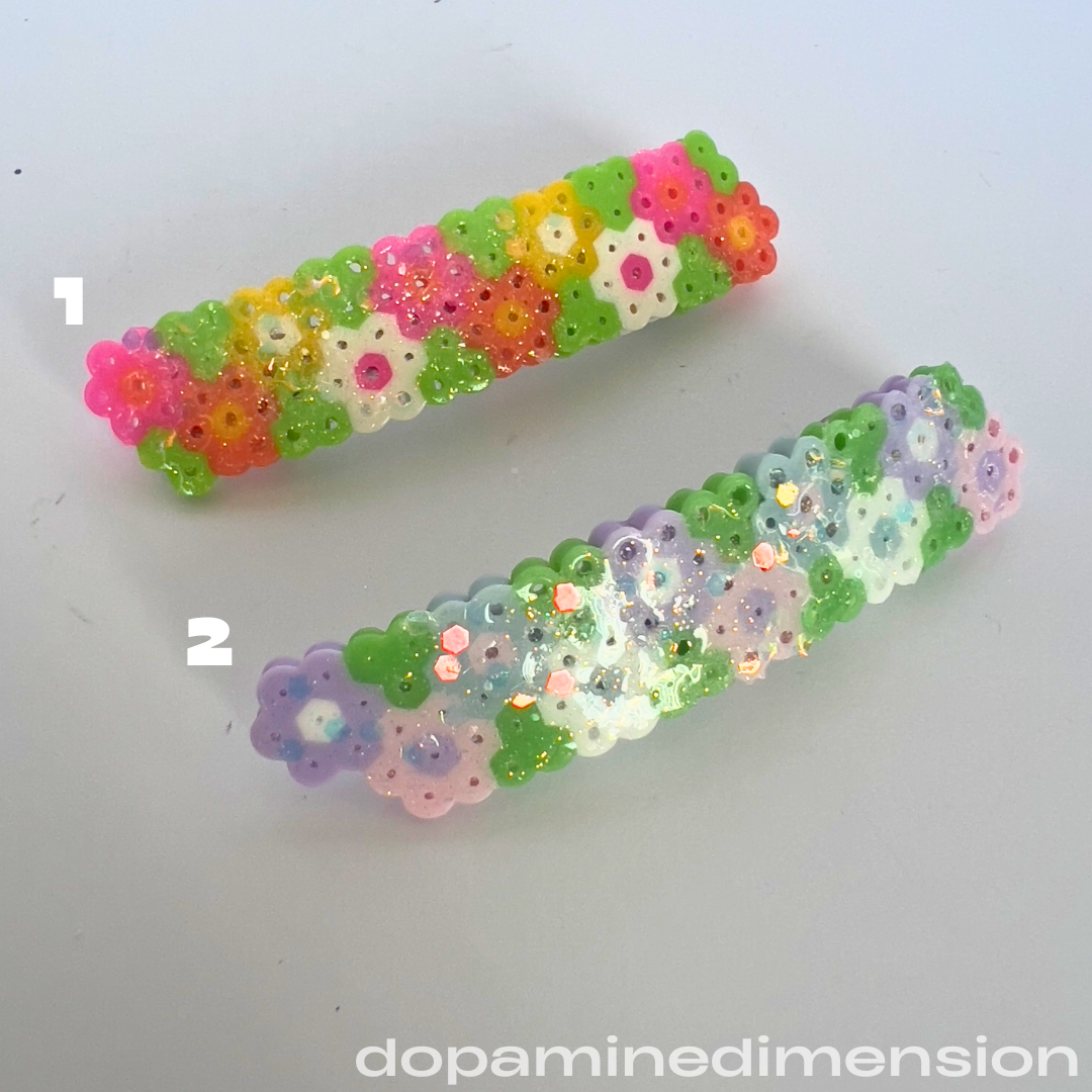 Floral Perler Barrettes