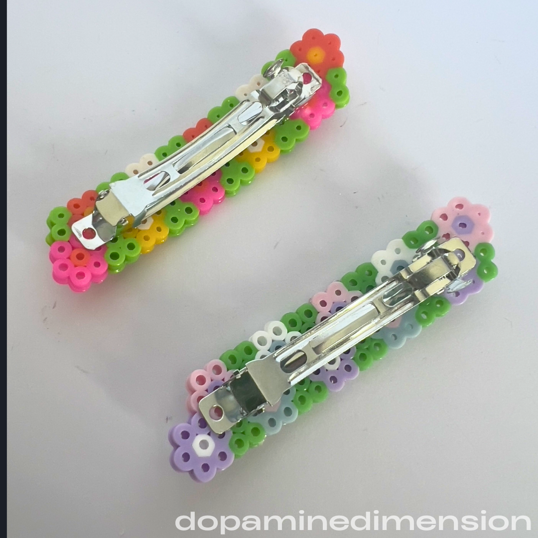 Floral Perler Barrettes