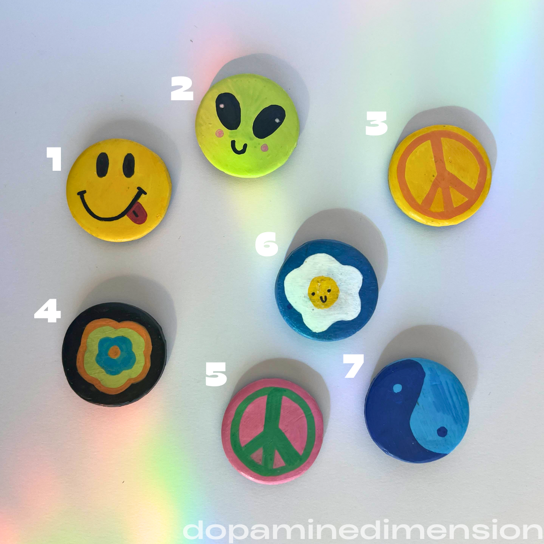Large Round Clay Magnets