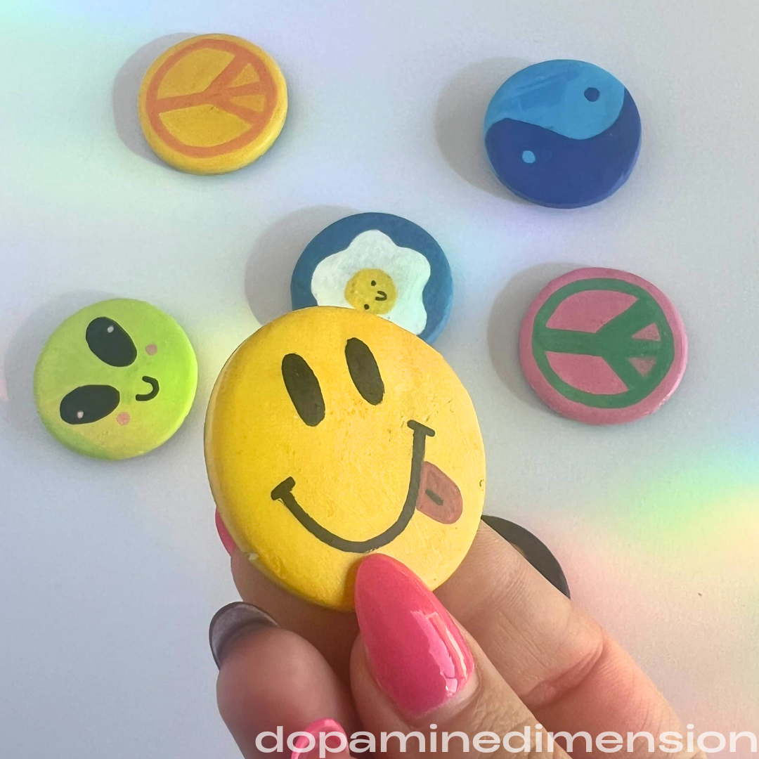 Large Round Clay Magnets