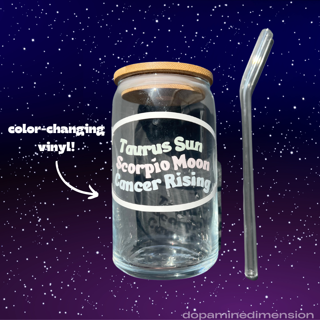 Custom Big 3 Zodiac Glass