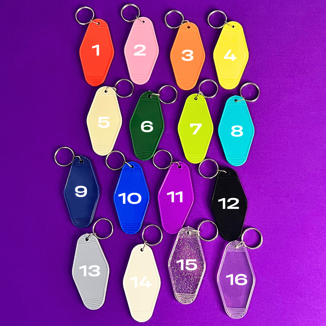 Custom Butterfly Motel Keychain