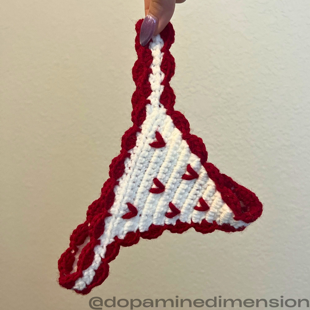 Crochet Heart Patterned Crawler Book Thong