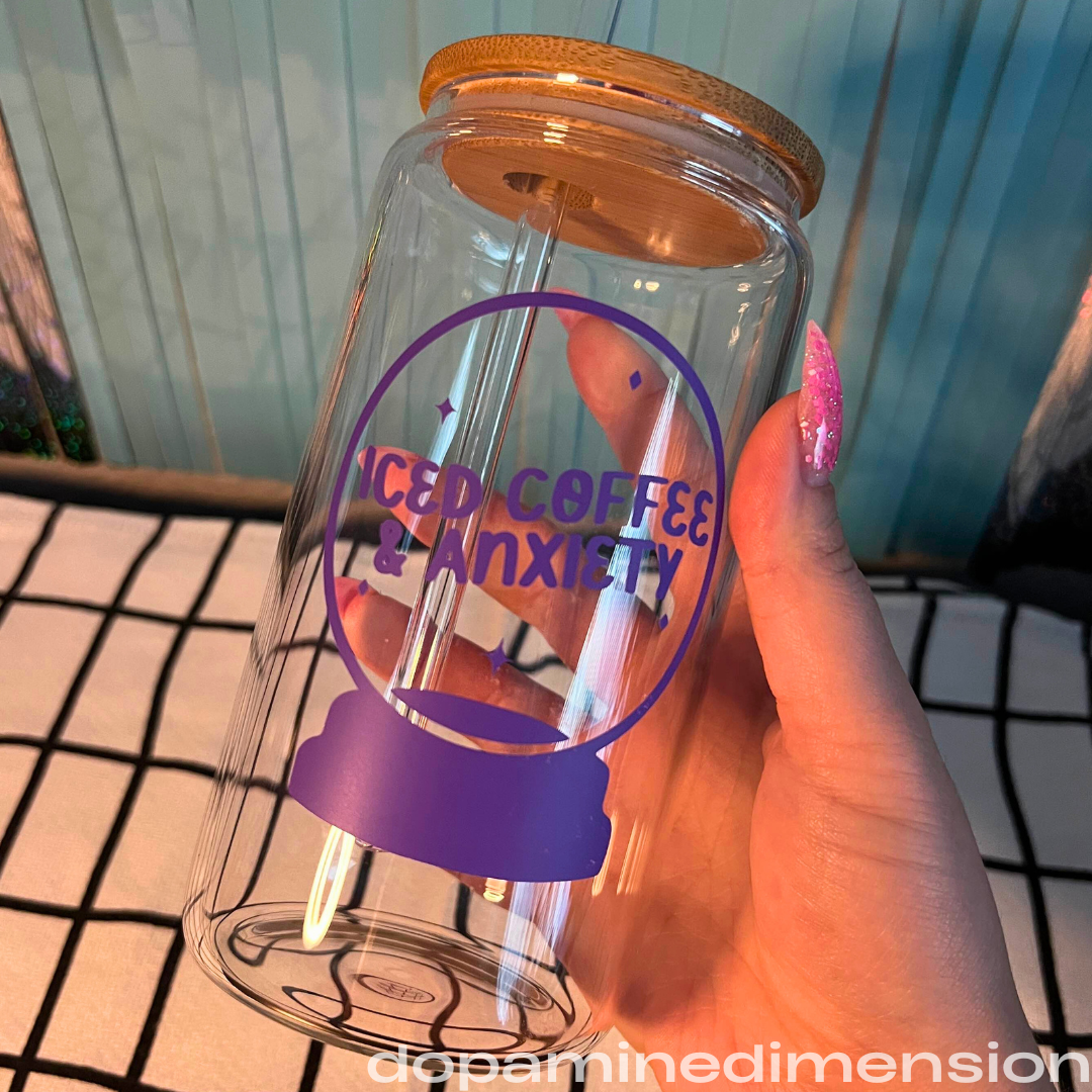 Iced Coffee and Anxiety Glass Can
