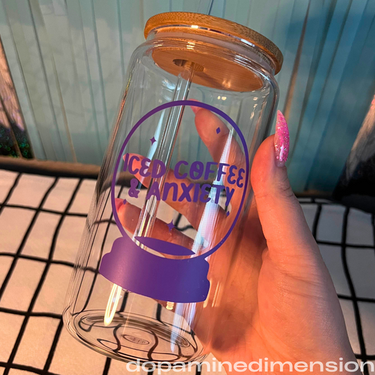 Iced Coffee and Anxiety Glass Can