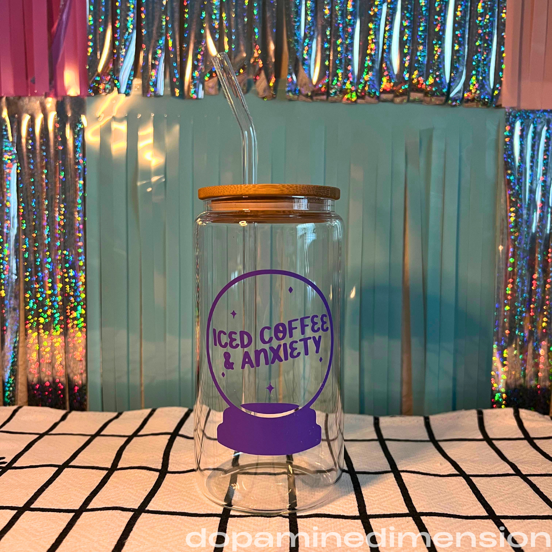 Iced Coffee and Anxiety Glass Can
