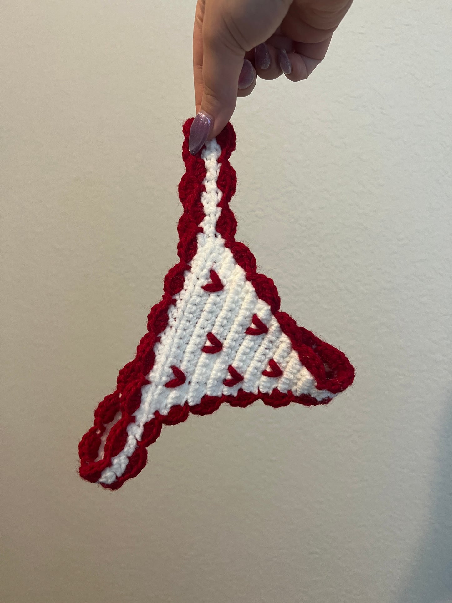 Crochet Heart Patterned Crawler Book Thong