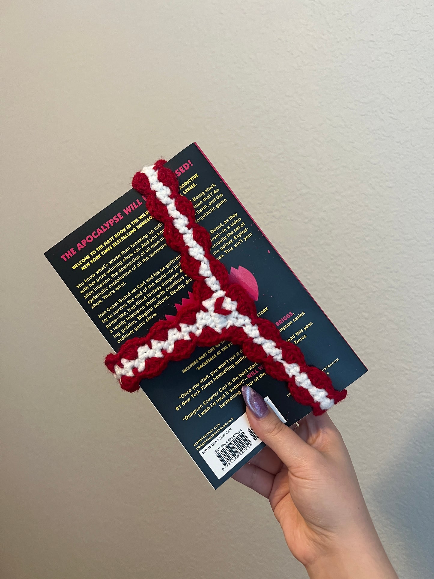 Crochet Heart Patterned Crawler Book Thong