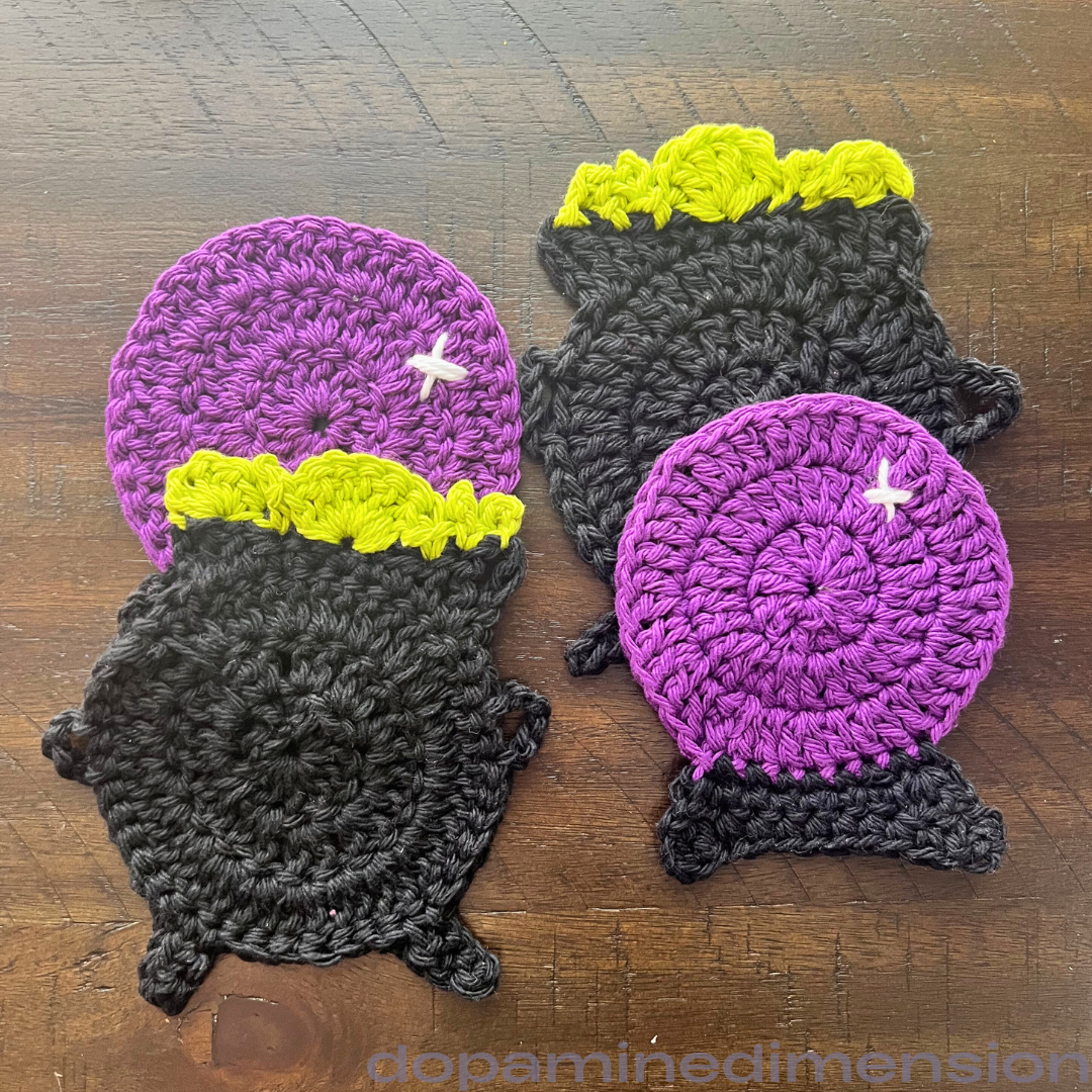 Wonderfully Witchy Crochet Coaster Set