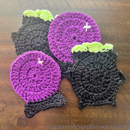 Wonderfully Witchy Crochet Coaster Set