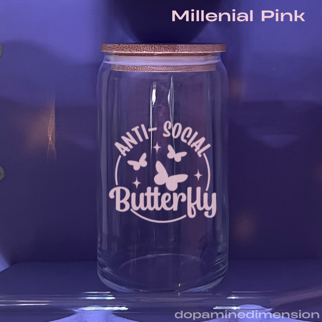 Anti-Social Butterfly Glass